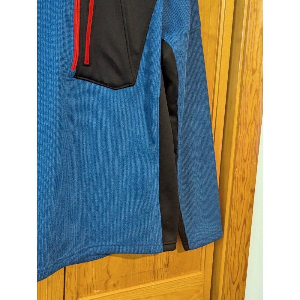 Spyder Sweater Mens Medium Bandit Half Zip Fleece Jacket Mock Neck Blue - Picture 7 of 16